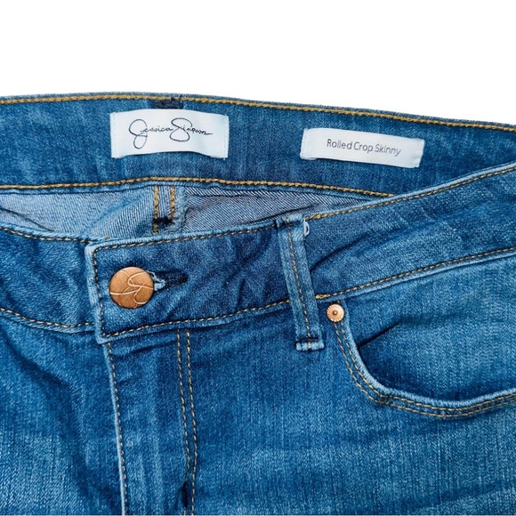 Jessica Simpson | Royal Blue Forever Rolled Crop Skinny Jeans size 8/29✨ - Picture 5 of 9